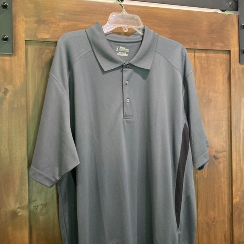 E23 PGA Tour Men’s Sz. XXL Grey & Black EUC Golf Shirt